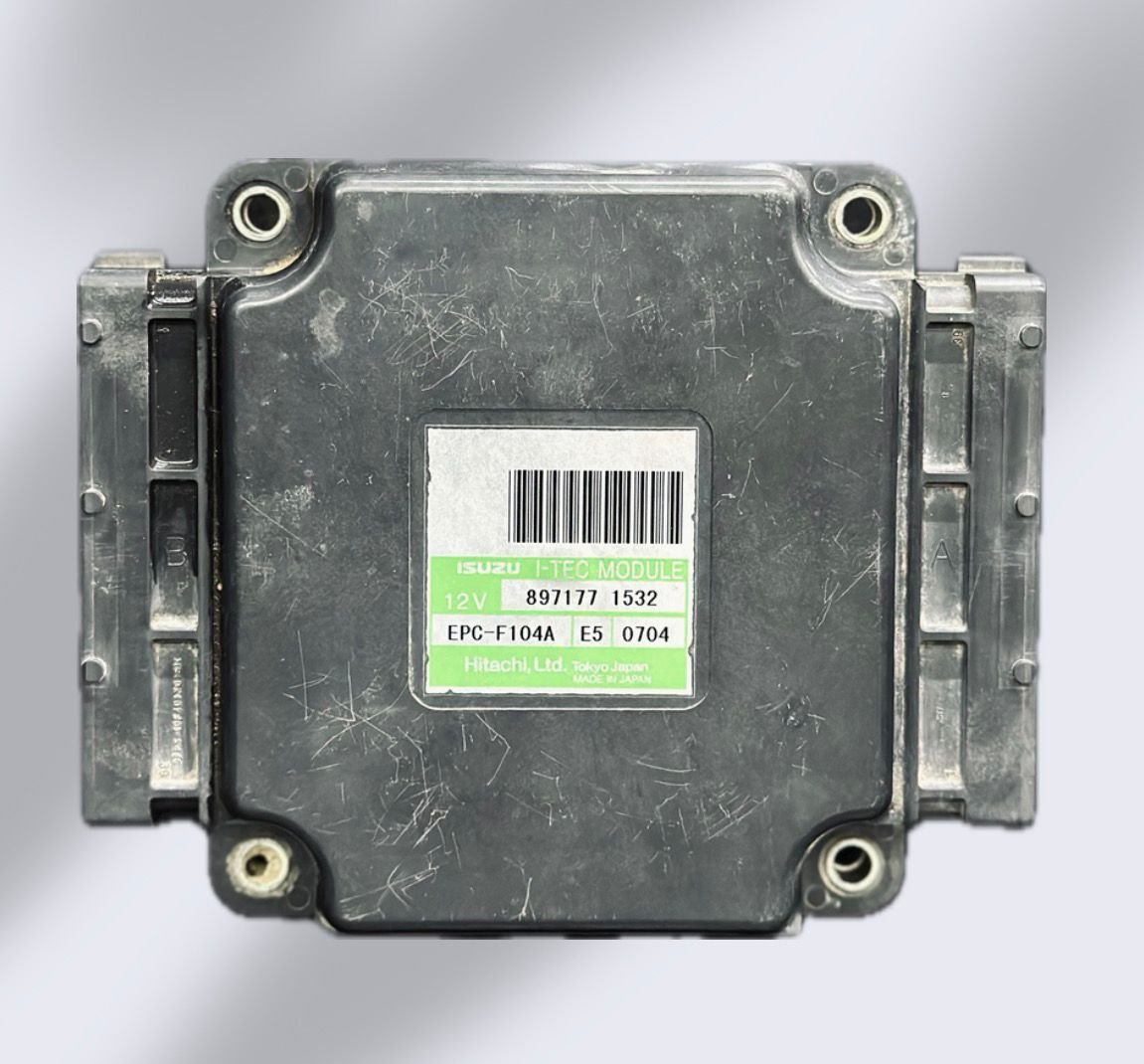 ECU Isuzu I-TEC Module 897177 1532 EPC-F104A Hitachi - etiqueta de referencia